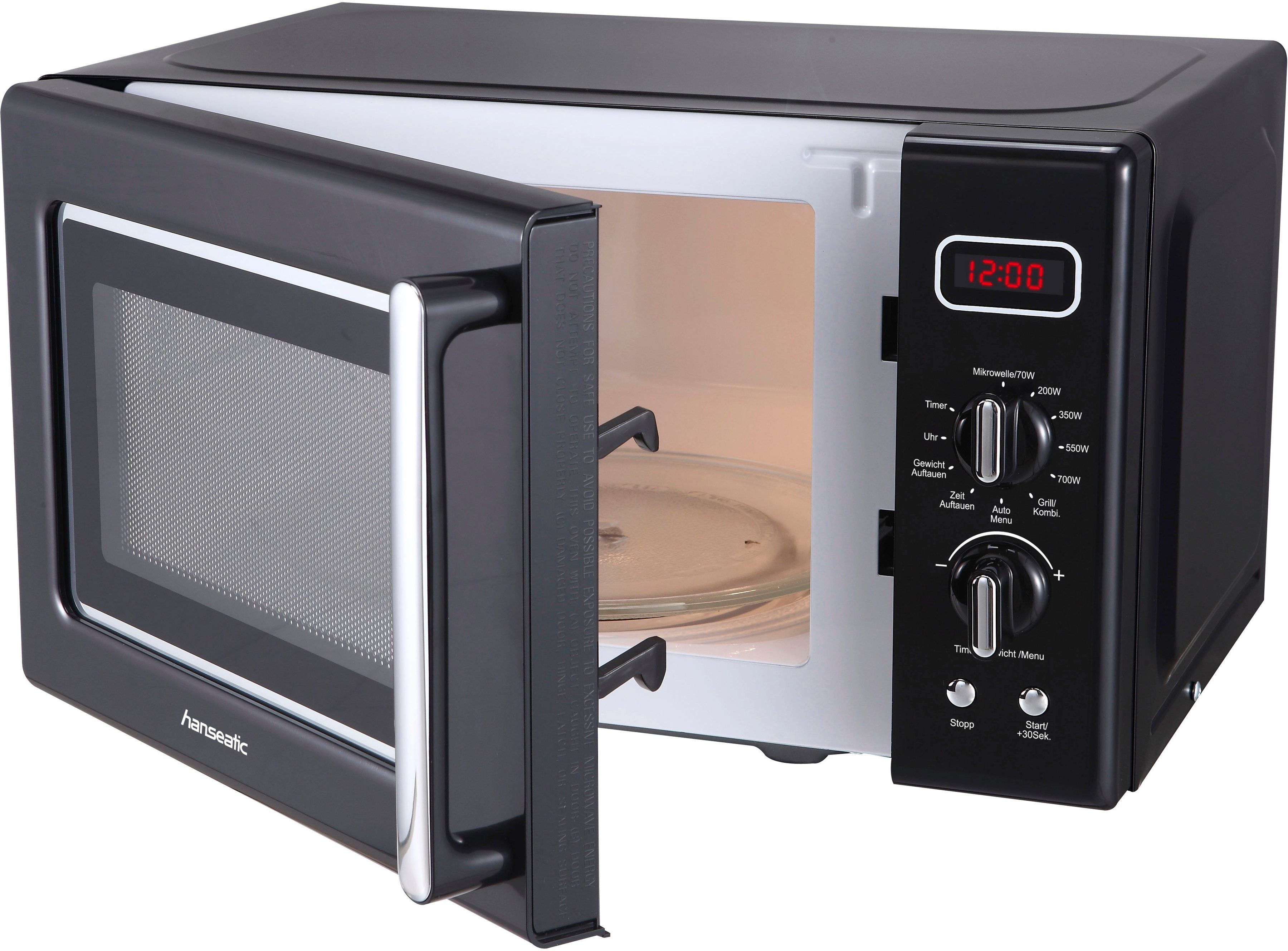 Hanseatic Mikrowelle AG720CE6-PM, Grill, Mikrowelle, 20 l, mit Grill, 20 Liter Garraum, 700 Watt
