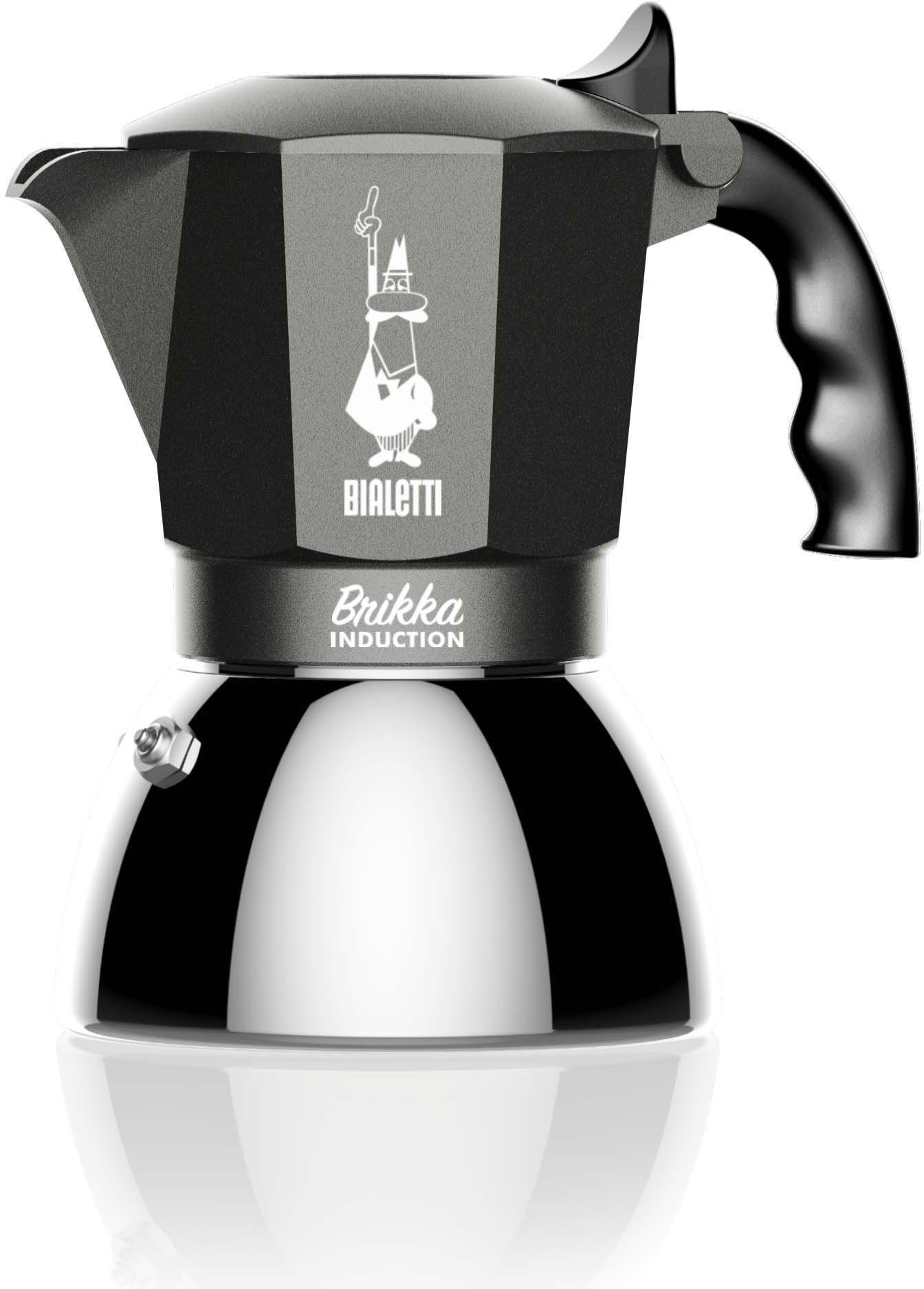 BIALETTI Espressokocher Brikka, spülmaschinenfester Wasserkessel, 2-Schicht-Edelstahl, 4 Tassen