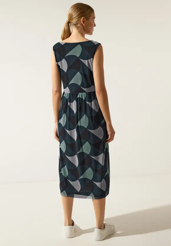 Street One Print Mesh Midikleid