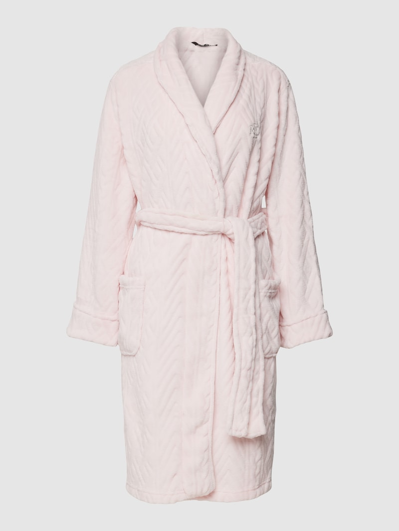 Bademantel mit Bindegürtel in rosa