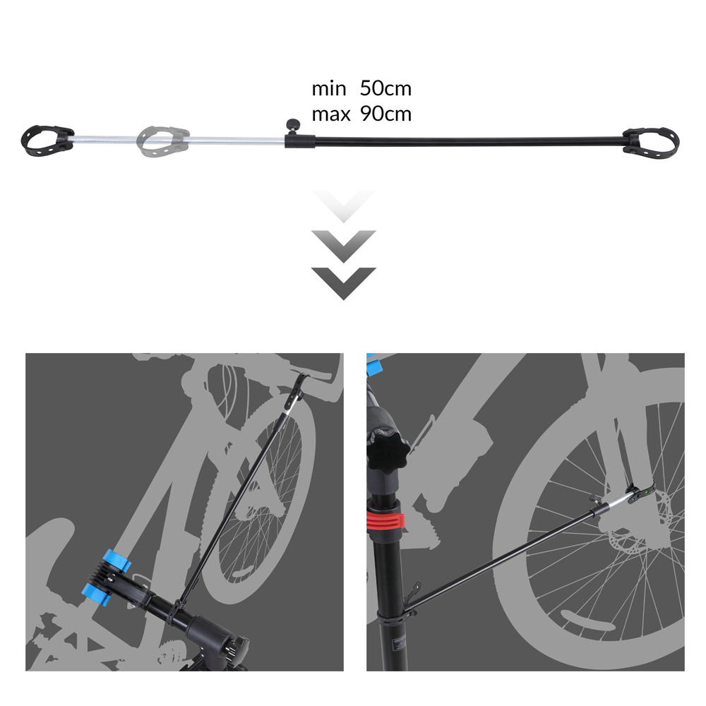 Monzana Fahrradmontageständer 108-190 x 144cm schwarz / blau