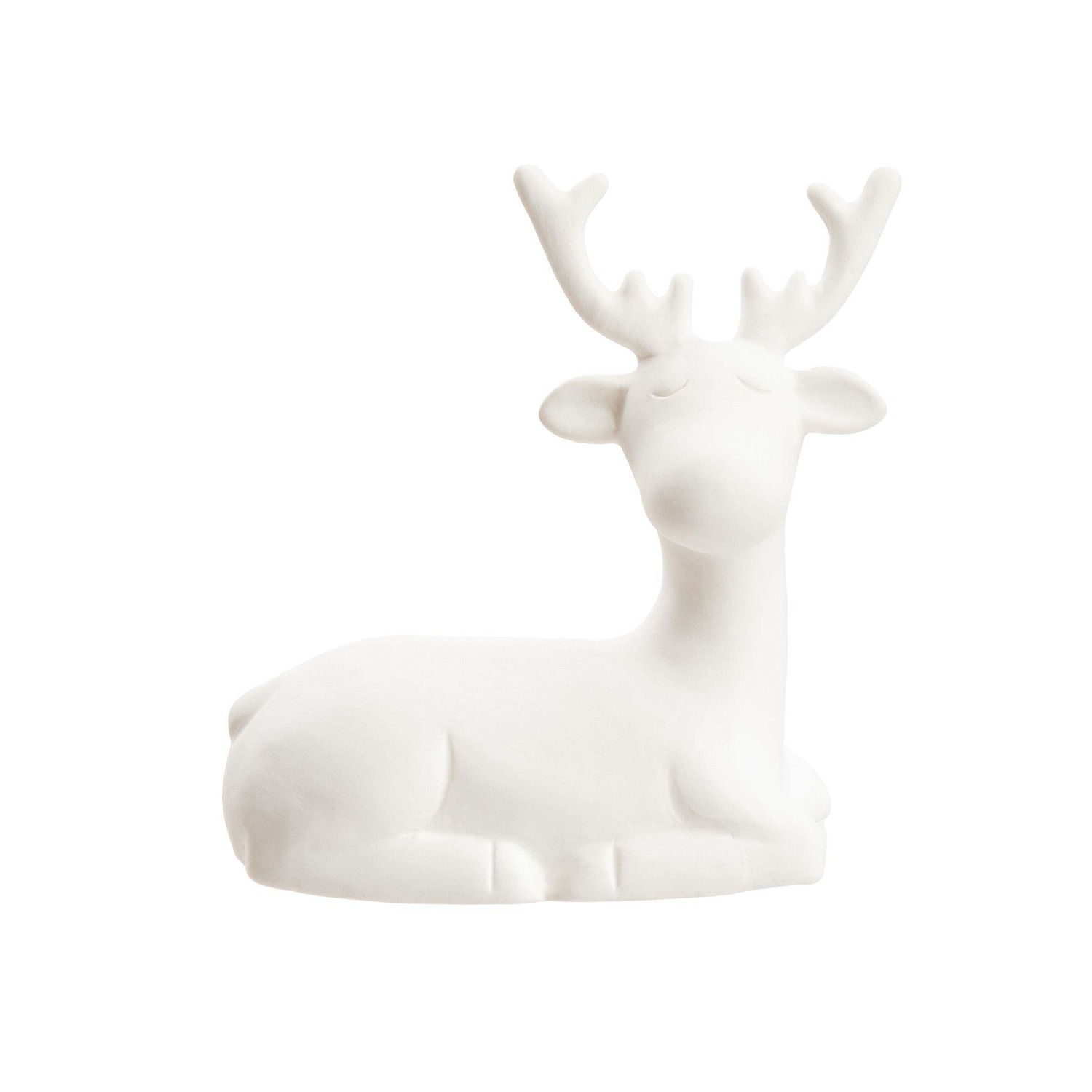 WHITE CHRISTMAS Deko Hirsch liegend B 6 x T 10cm