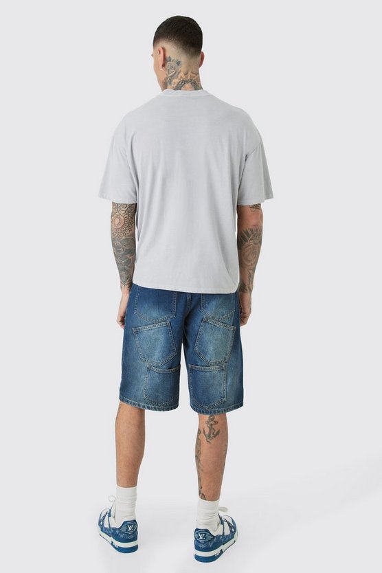 Tall Oversize Man T-Shirt in Grau