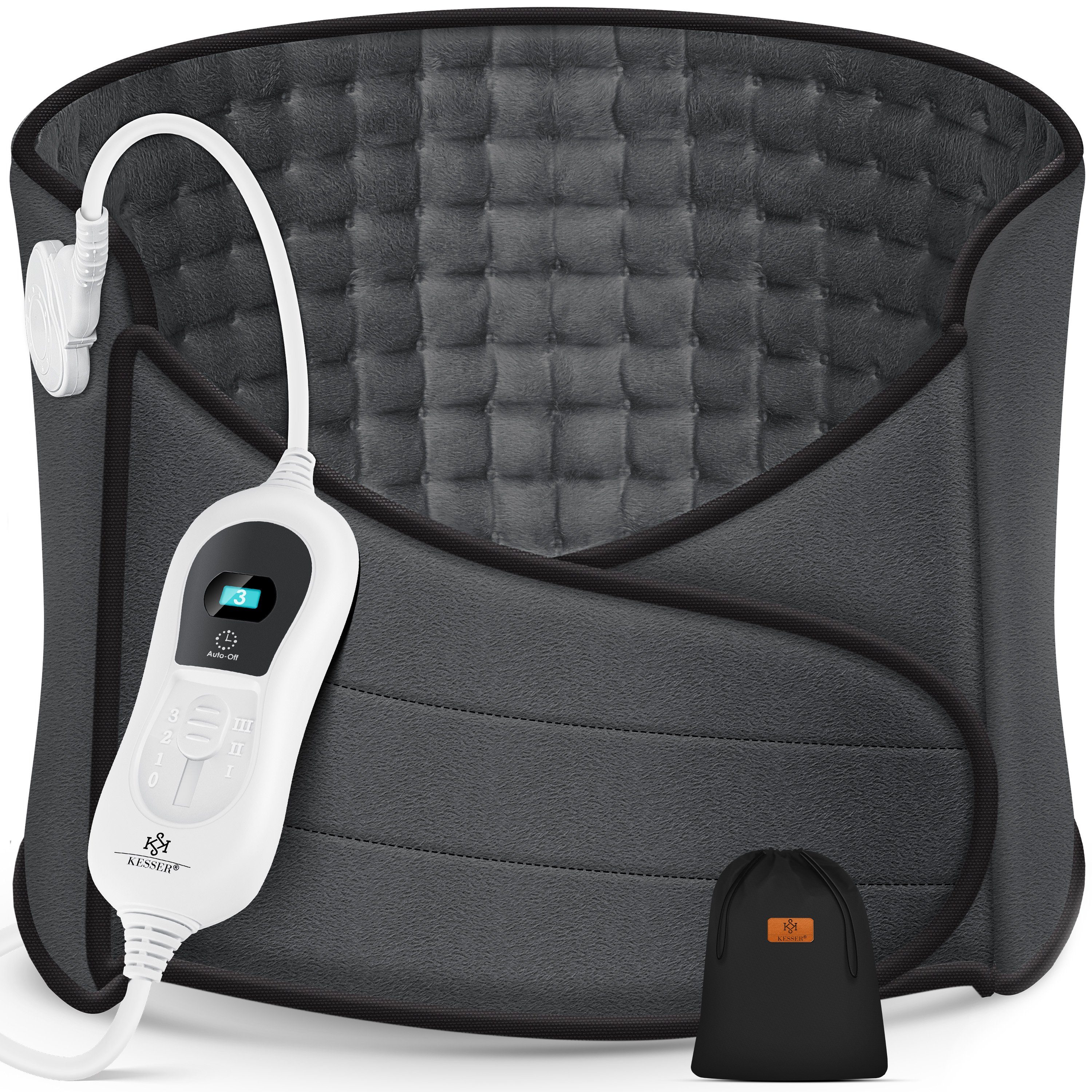 KESSER Heizkissen, Heizkissen elektrisch für Bauch und Rücken Inkl. Tasche