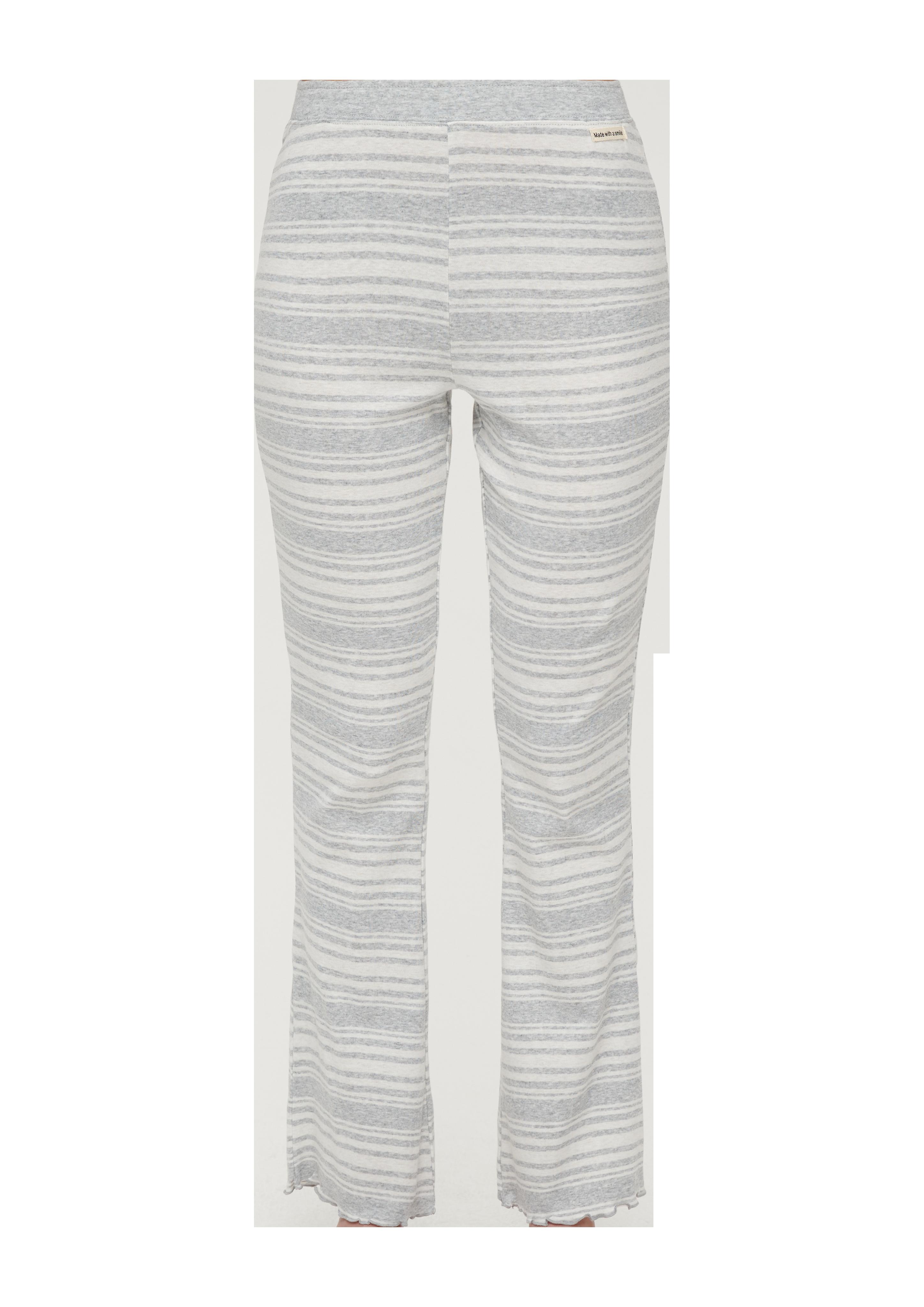 Geringelte Pyjamahose mit Flared leg  6008385-95G1