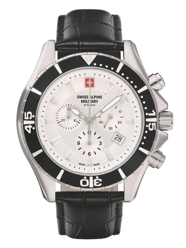 Swiss Alpine Military by Grovana Schweizer Uhr 7040 in schwarz günstig kaufen onesize