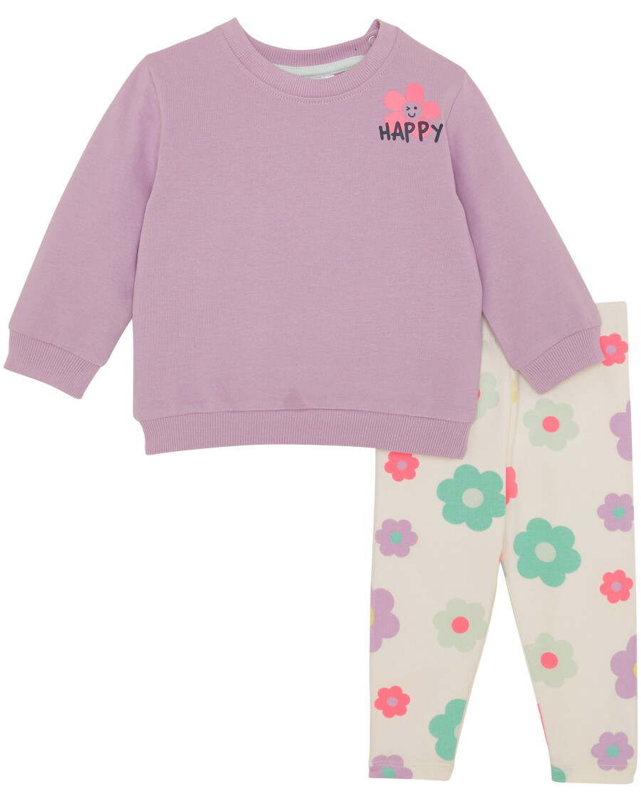 Blumen Sweatshirt + Leggings