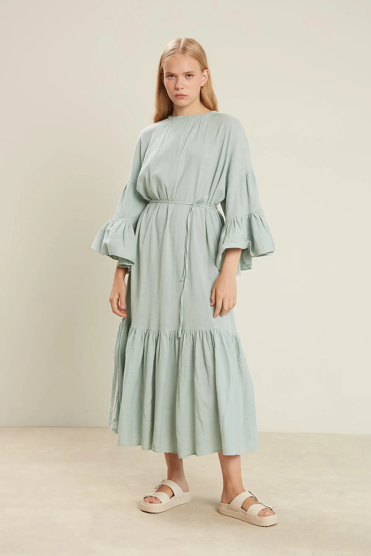 Manuka  BODENKLEID AUS BAUMWOLLE CRINKLE MINZE