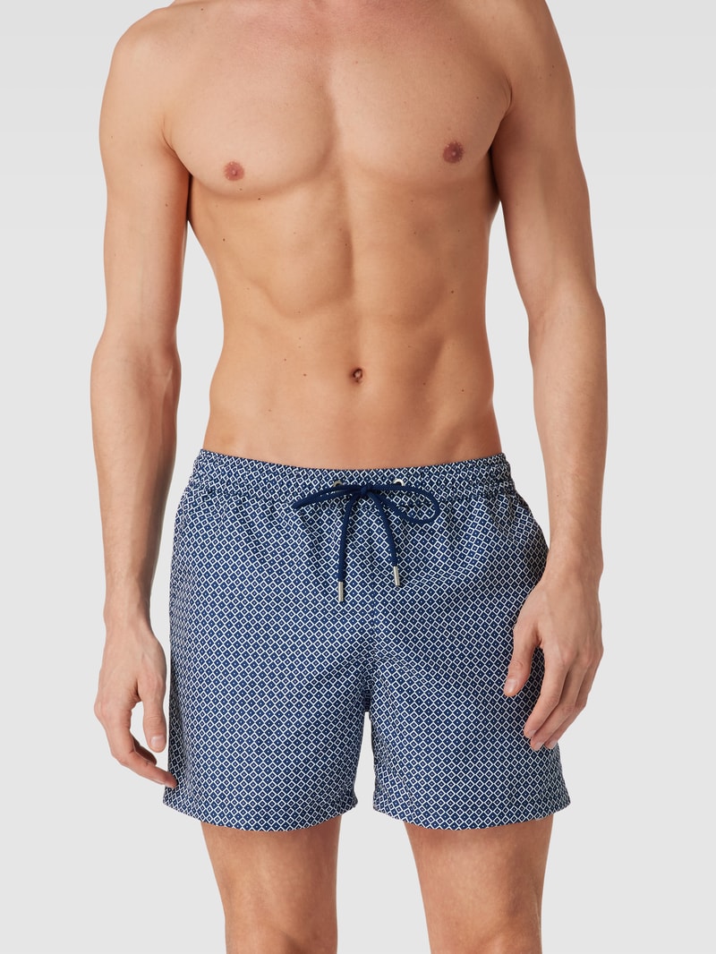 Badehose mit Allover-Muster in marineblau