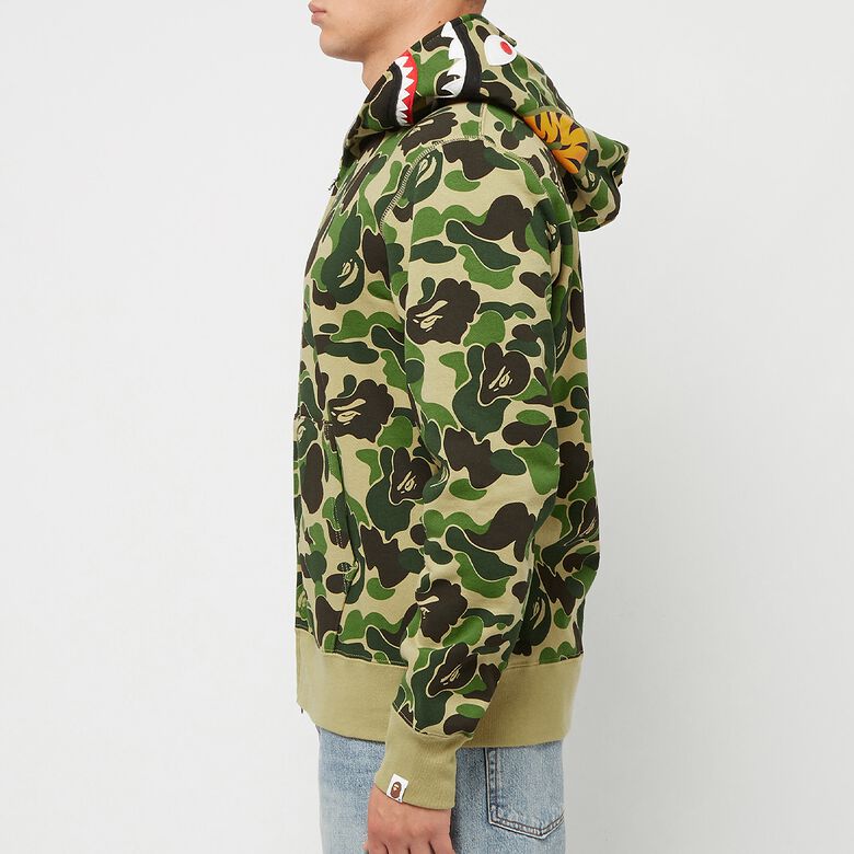 A Bathing Ape Big ABC Camo Shark Full Zip Hoodie M green