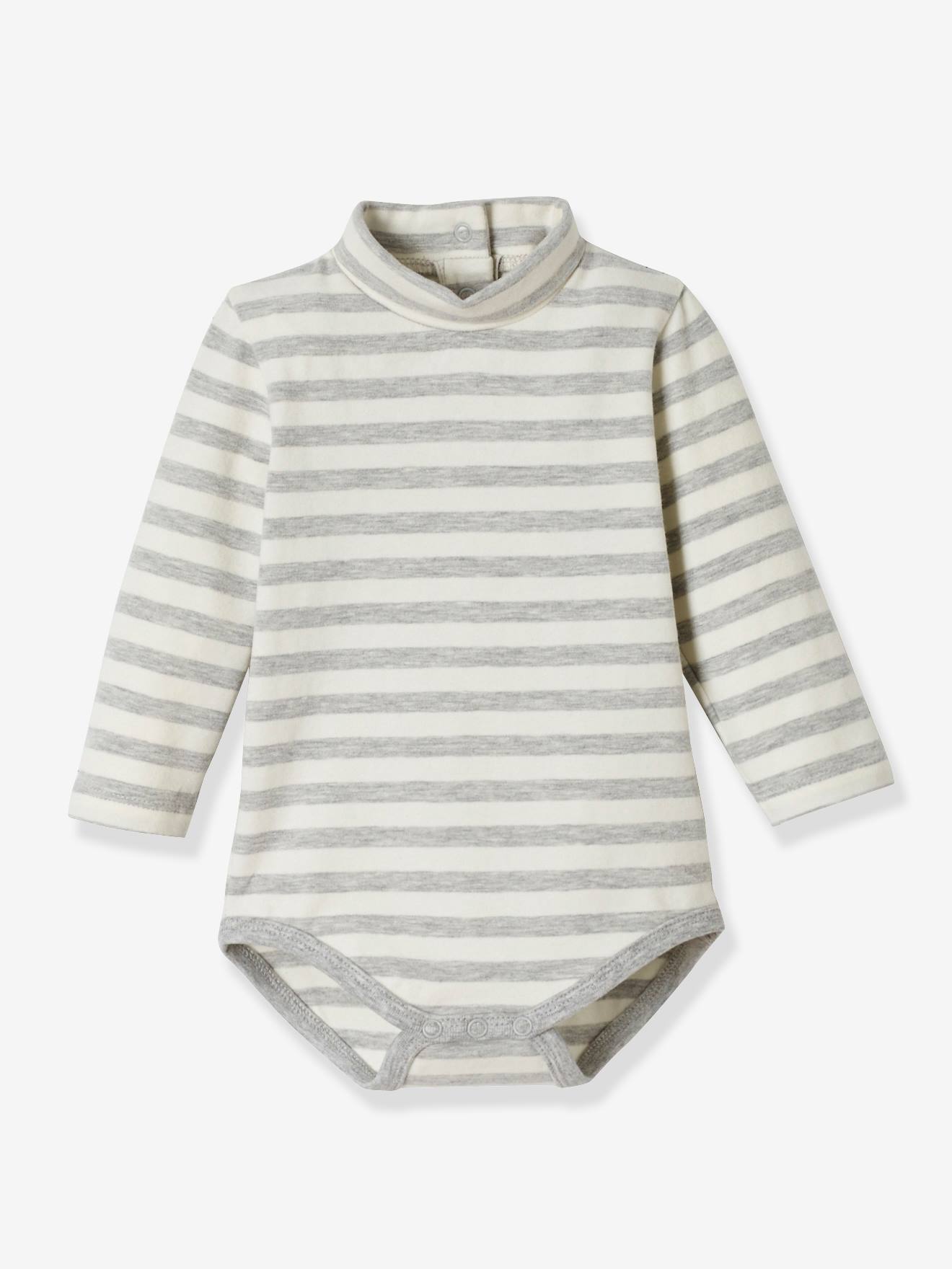 Lot de 2 bodies bébé col montant manches longues lot navy