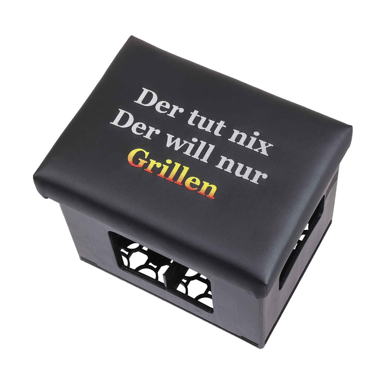 BierEx Sitzhocker Bierkisten Sitzkissen - Der tut nix, der will nur grillen (1 St)
