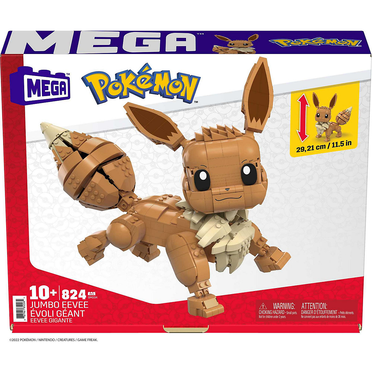 Mega Pokémon Jumbo Evoli, Bauset, Bausteine, Sammelfigur