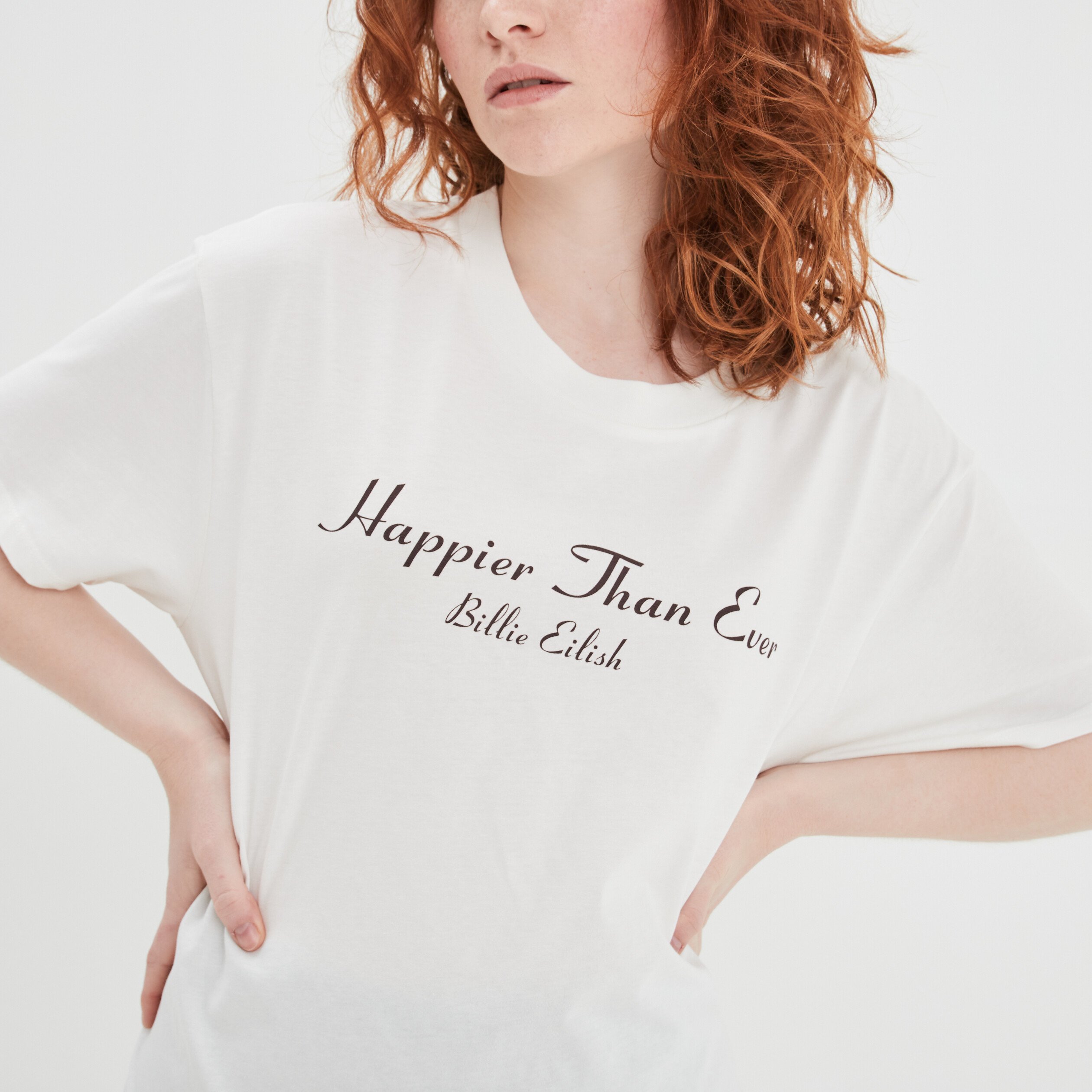 T-shirt oversize coton Billie Eilish ivoire femme | La Halle