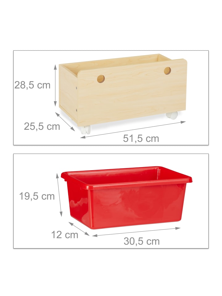 relaxdays Kinderregal in Holzfarben - (B)108 x (H)88 x (T)29 cm günstig kaufen onesize