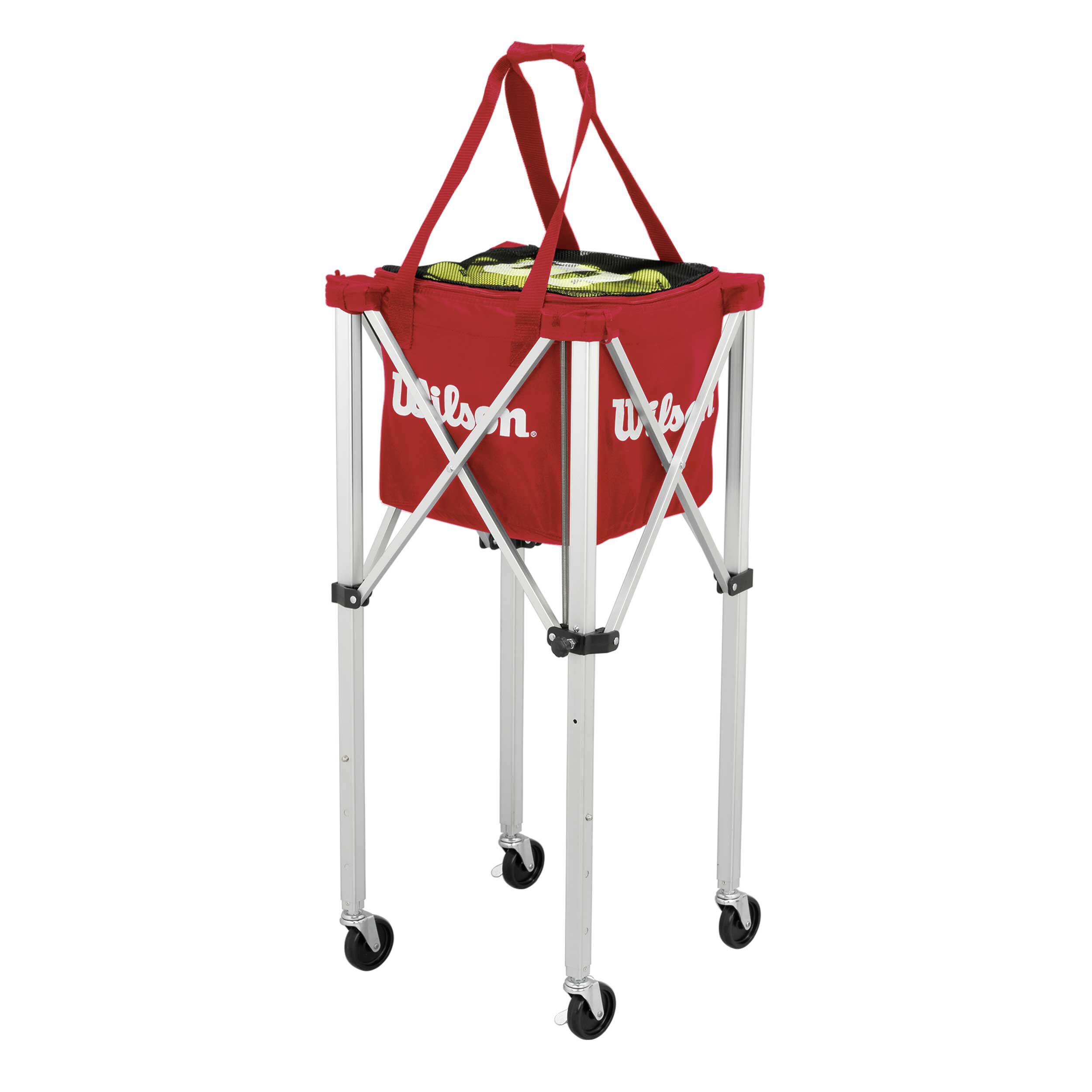 Tennis Teaching 150 Ballwagen Mit Rollen - Rot