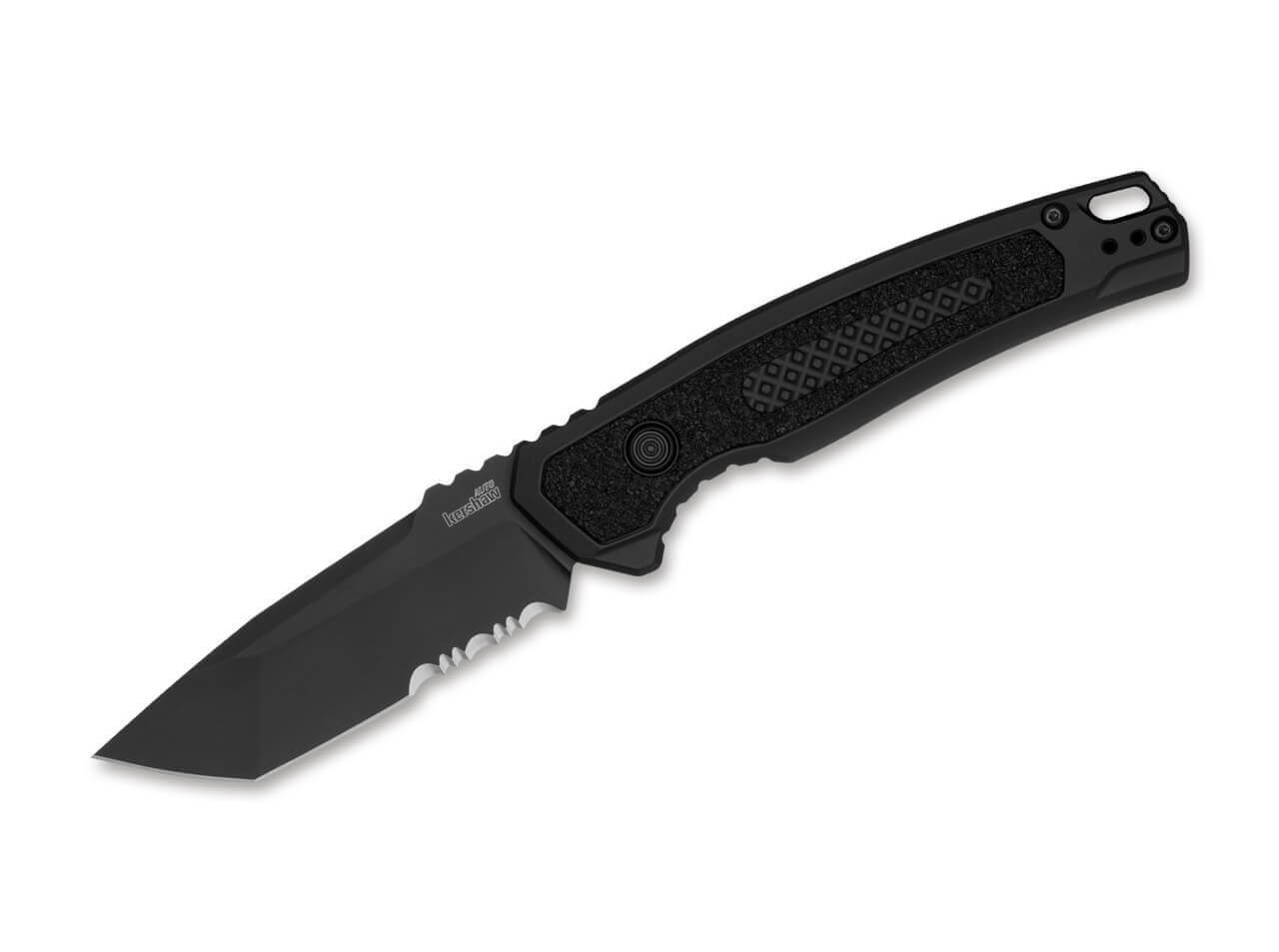 Launch 16 Aluminum Black Tanto Serrated