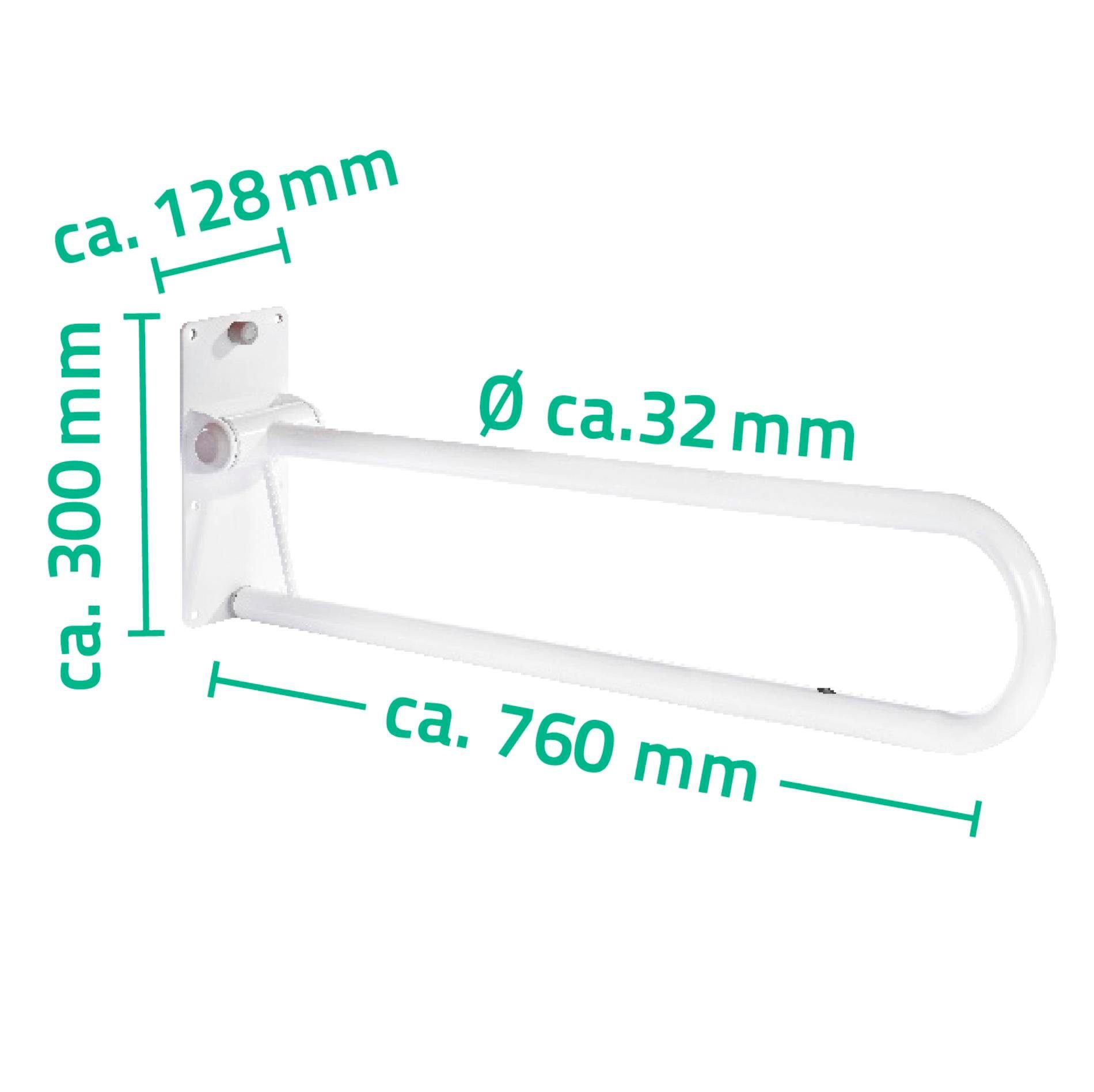 Ridder Haltegriff Comfort, WC-Aufstehbügel, Länge 78 cm