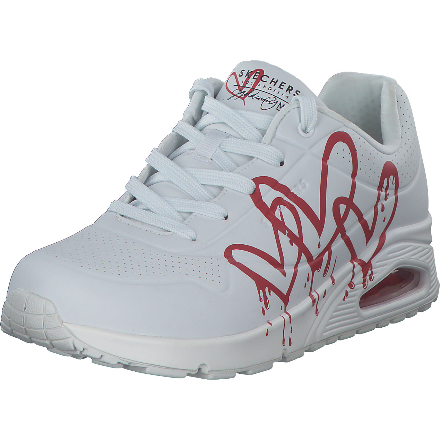Skechers 177980, Schnürschuhe, Damen, white/red