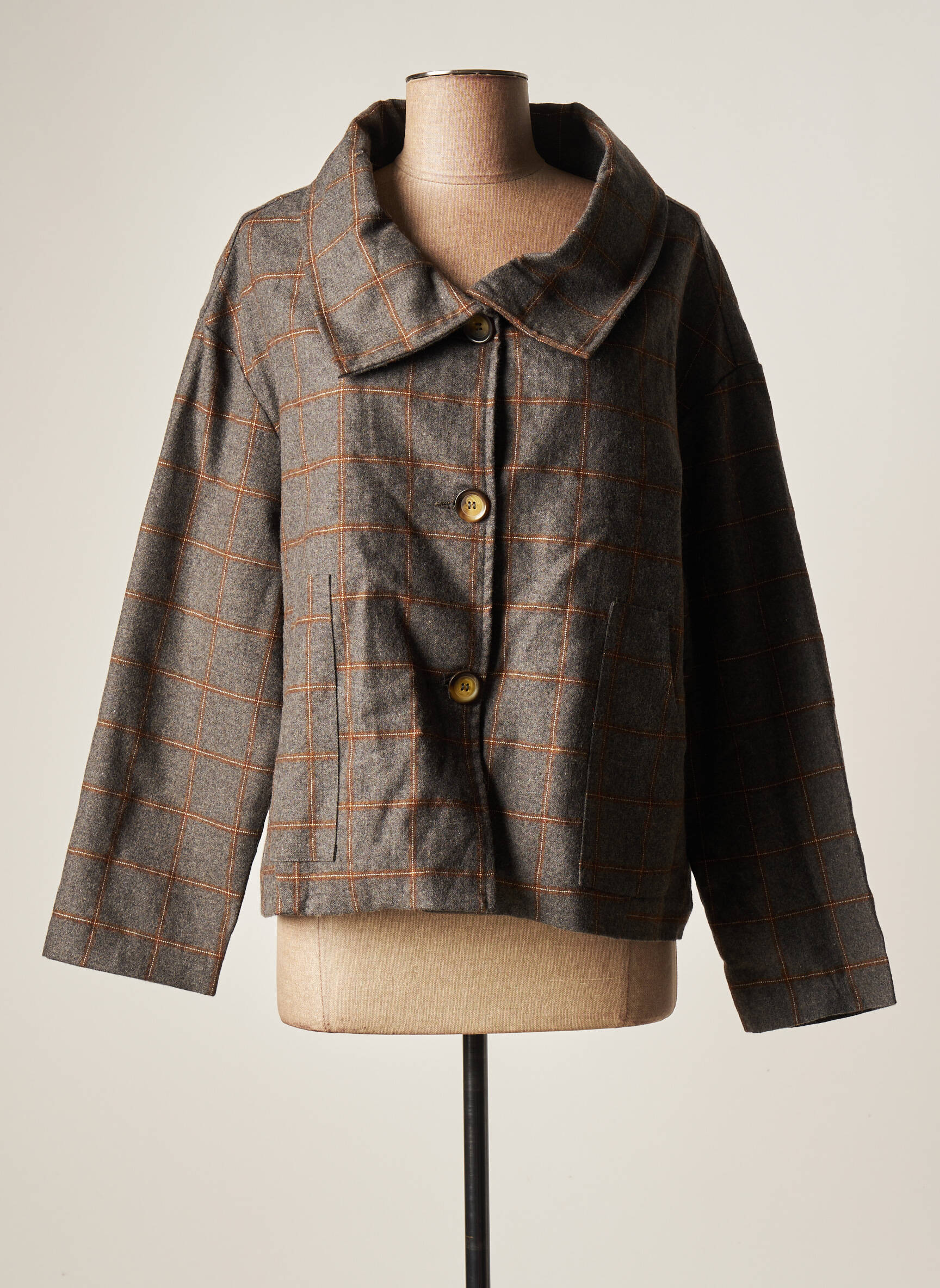 Agathe   Louise Manteaux Courts Femme couleur gris