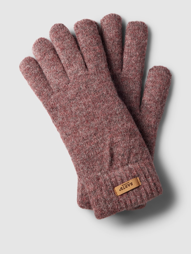 Handschuhe mit Label-Detail Modell 'Witzia' in mauve