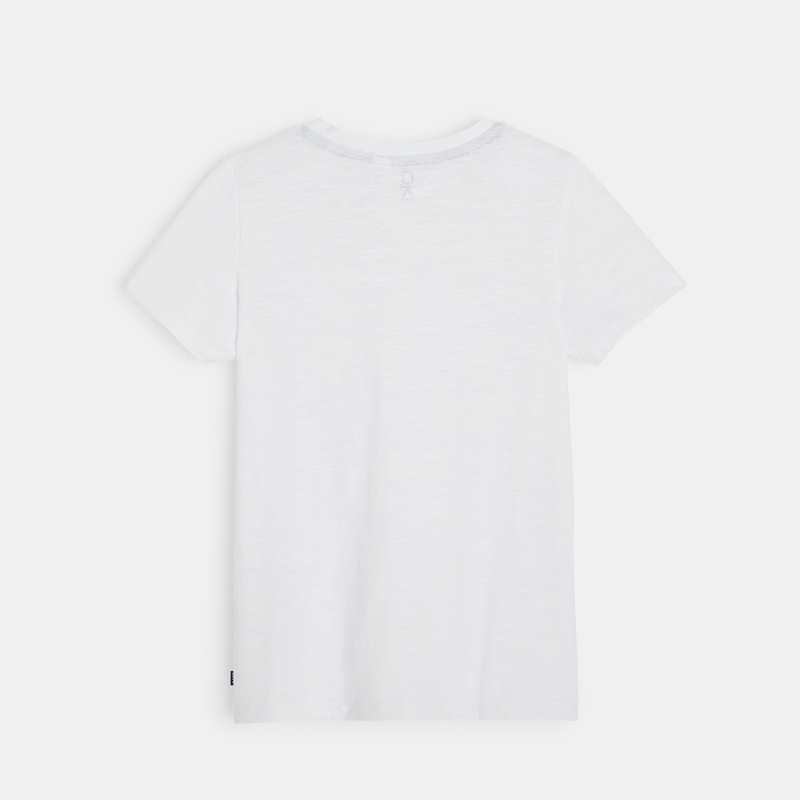 T-shirt tunisien uni blanc garçon