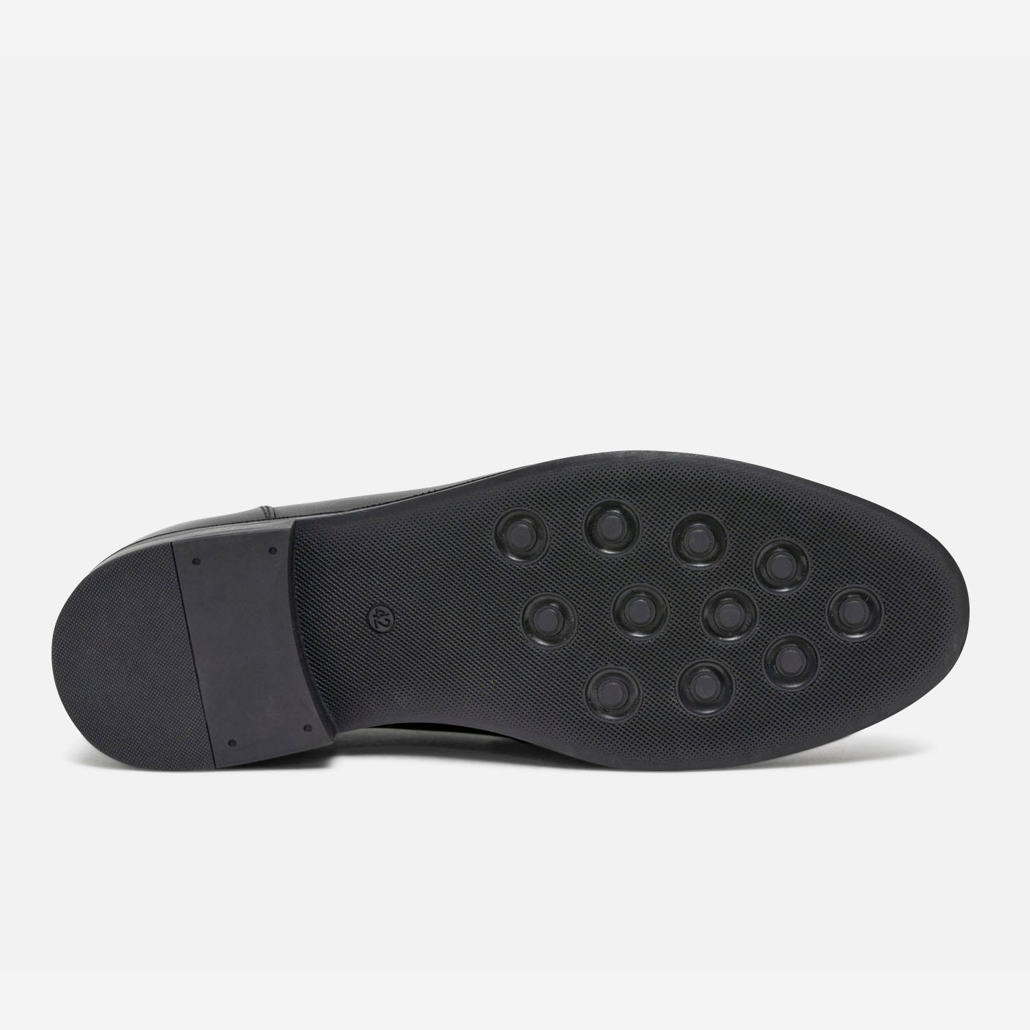Mocassin noir en cuir