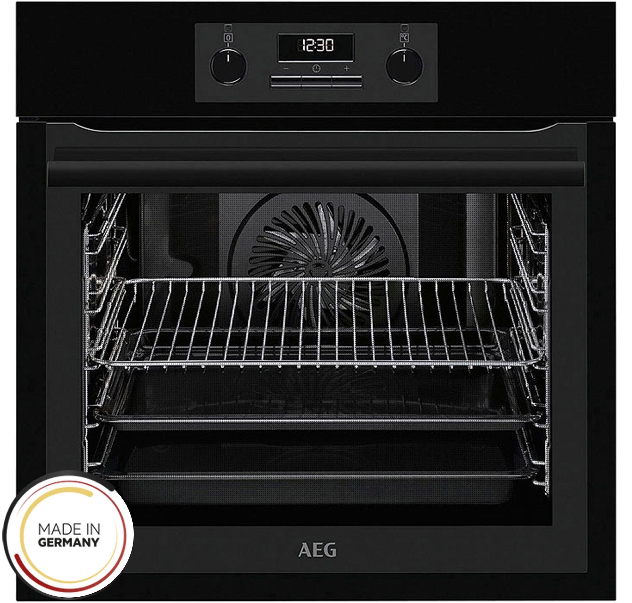 AEG Einbaubackofen 6000 BES331110B 944 187 812, mit 1-fach-Teleskopauszug, Aqua-Reinigungsfunktion