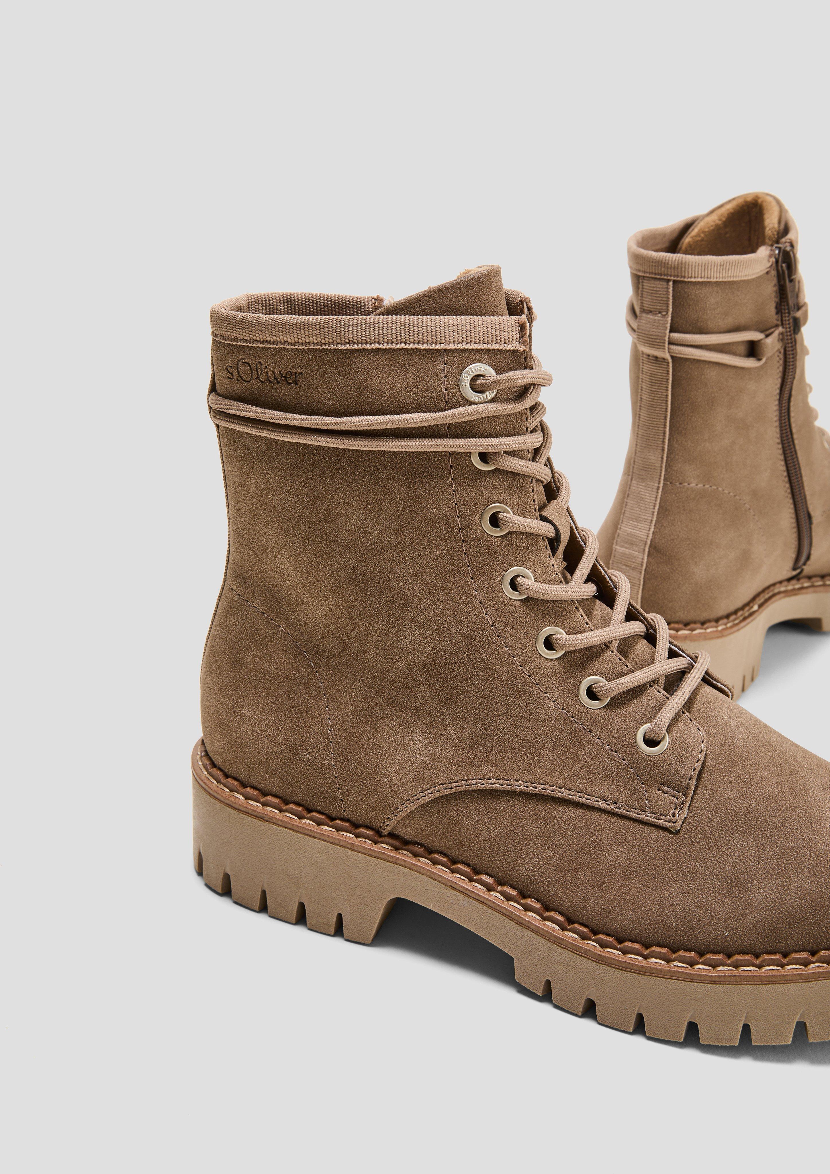 Schnürstiefel in Leder-Optik  6008284-341