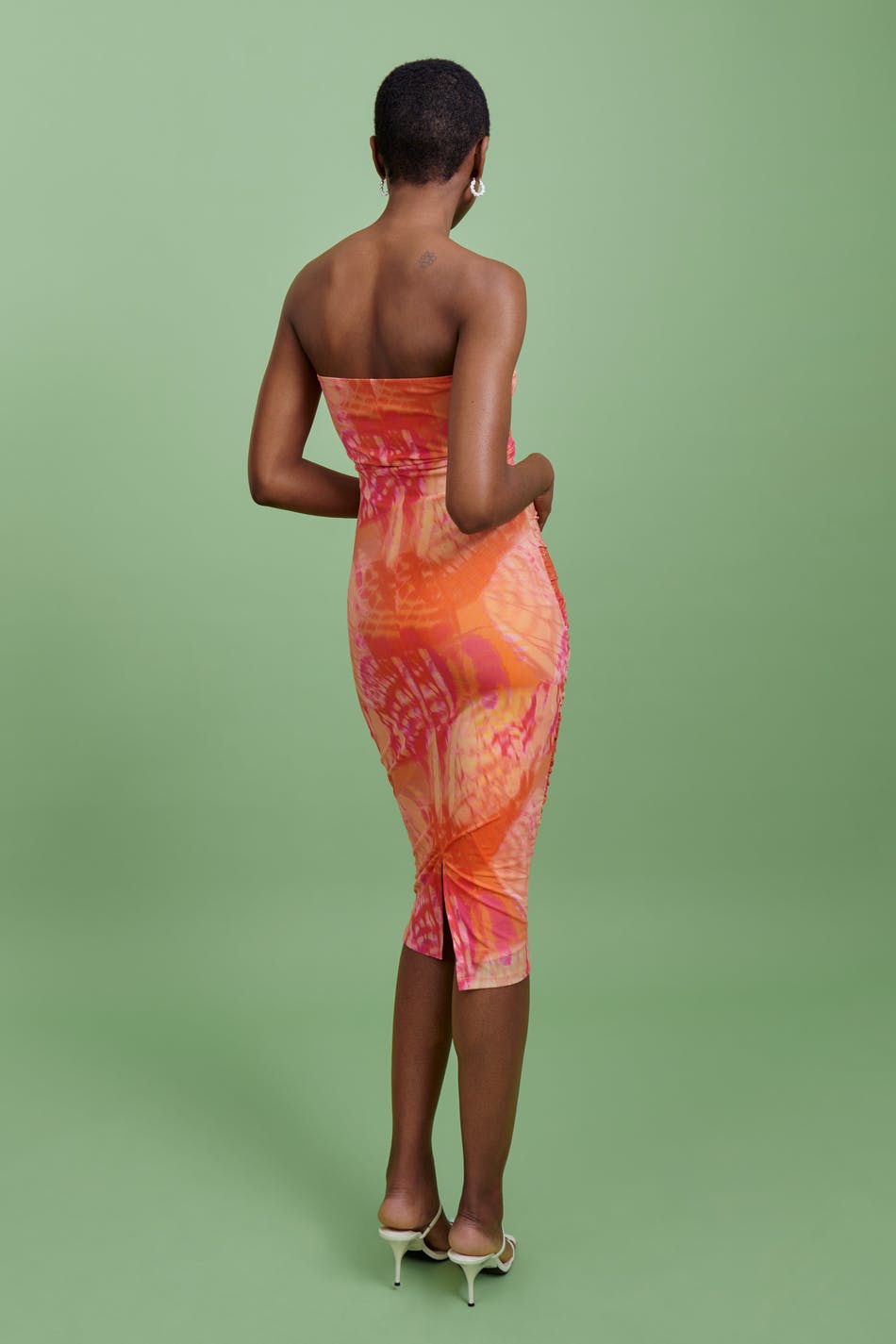 Ruched wire front dress