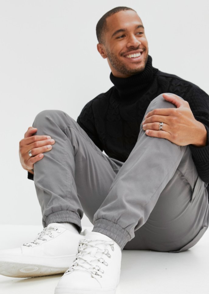 Regular Fit Schlupf-Thermohose mit Cargotaschen, Straight