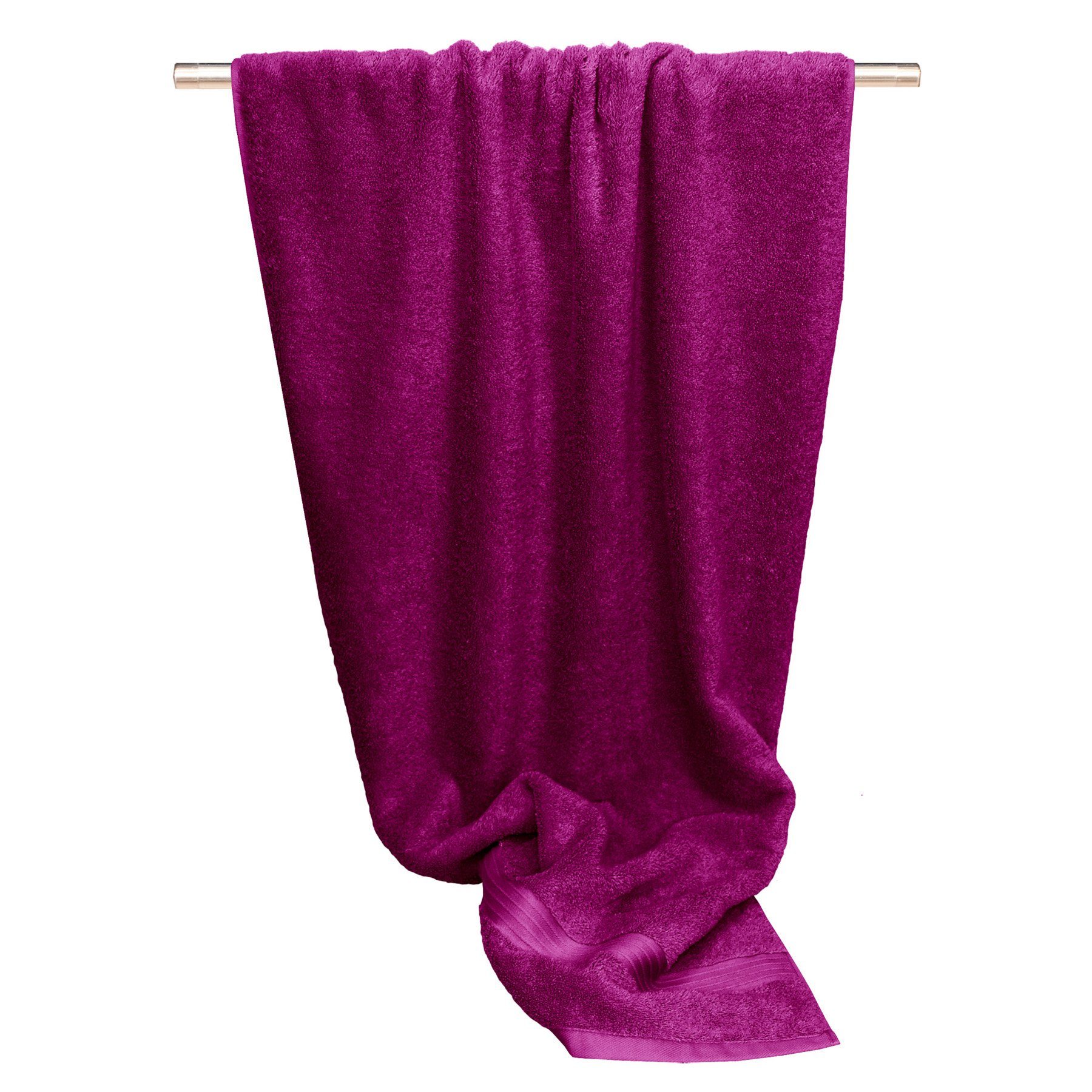 Lashuma Duschtuch Linz, Frottee (1-St), Hochwertiges Duschhandtuch Lila 70x140 cm