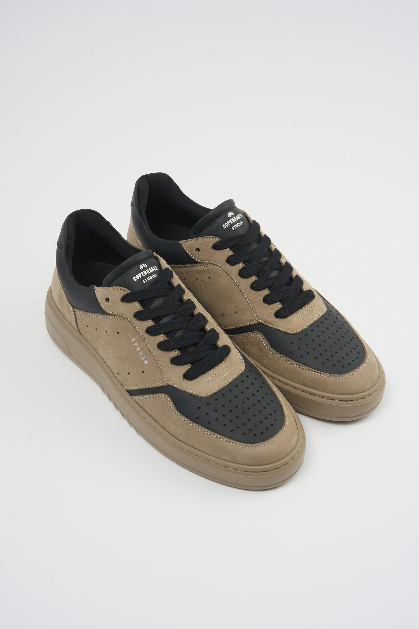 CPH1M leather mix taupe/black