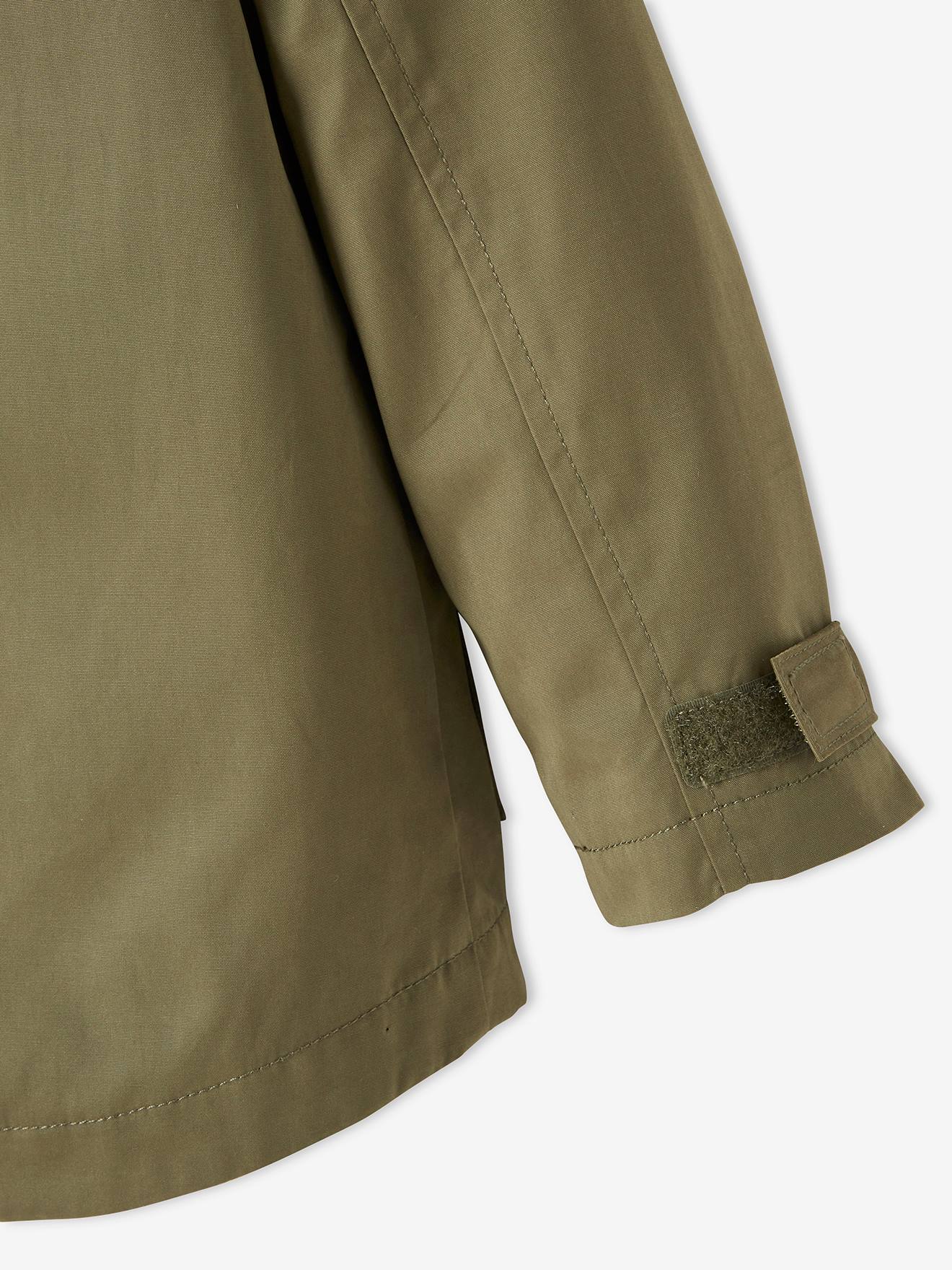 Parka 3 en 1 garçon mi-saison bleu grisé