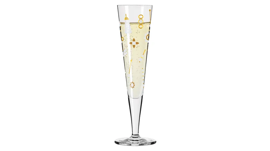 RITZENHOFF  Champagnerglas Goldnacht #40 von Nathalie Jean F24 Gold, Weiß