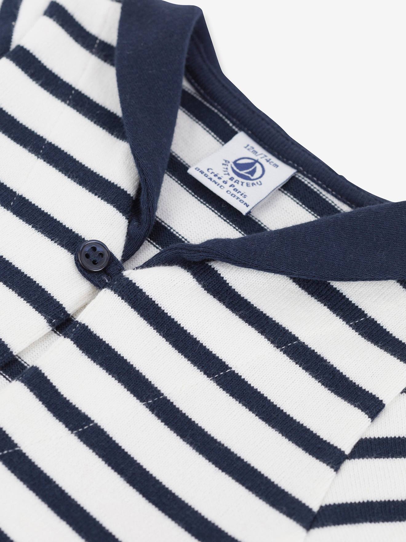 Petit Bateau Mädchen Baby Kleid PETIT BATEAU, Bio-Baumwolle - weiß