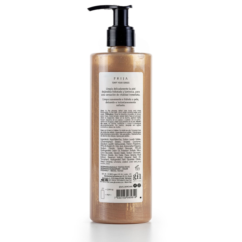 prija CRÈME POUR LE BAIN VITALISANT AU GINSENG, EN FLACON 380 ML EN PET RECYCLE' Bain Mousse