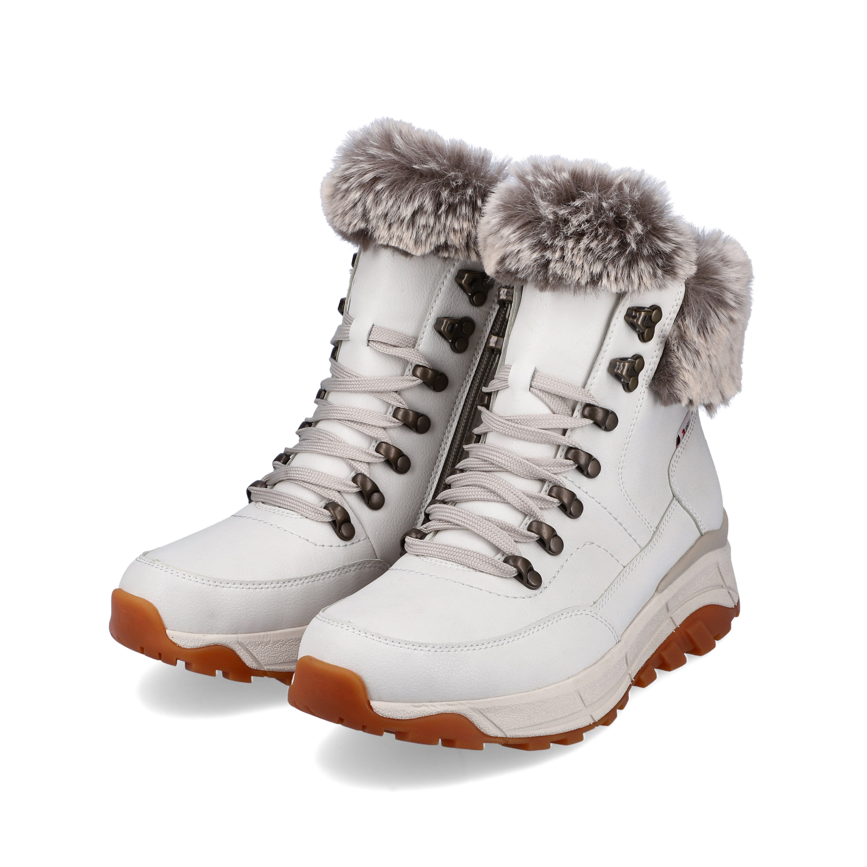 Rieker Damen Schnürstiefel frost white