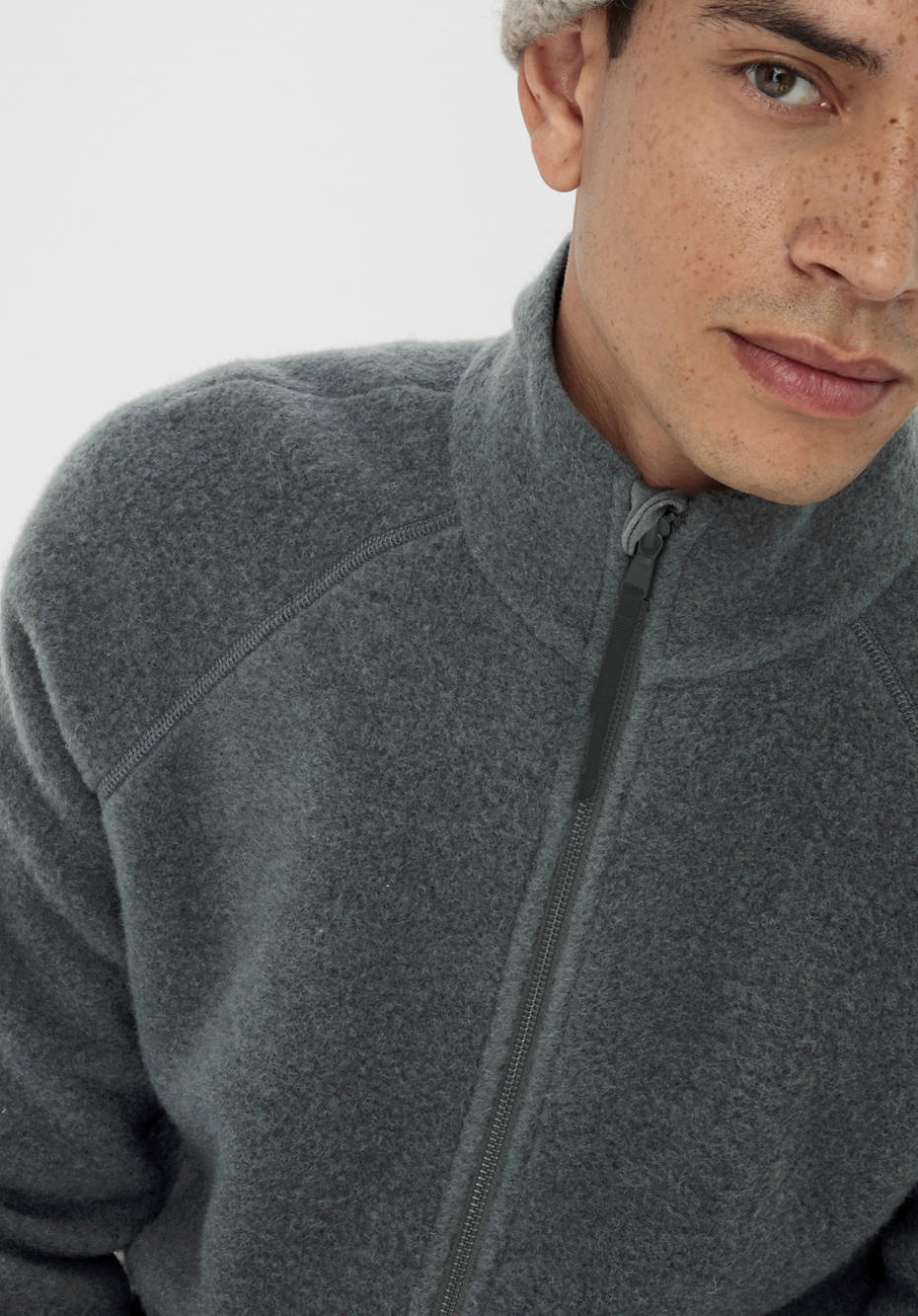 Wollfleece-Jacke aus reiner Bio-Merinowolle
