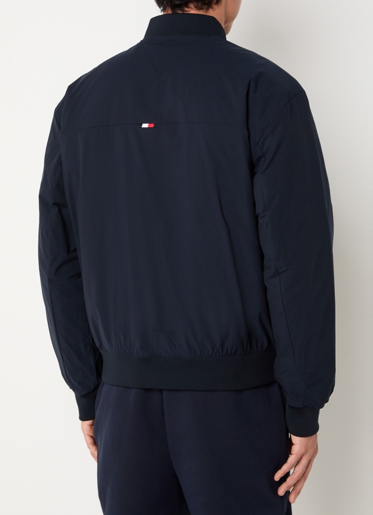 Tommy Hilfiger prošivena bomber jakna s logotipom i vodoodbojnim premazom