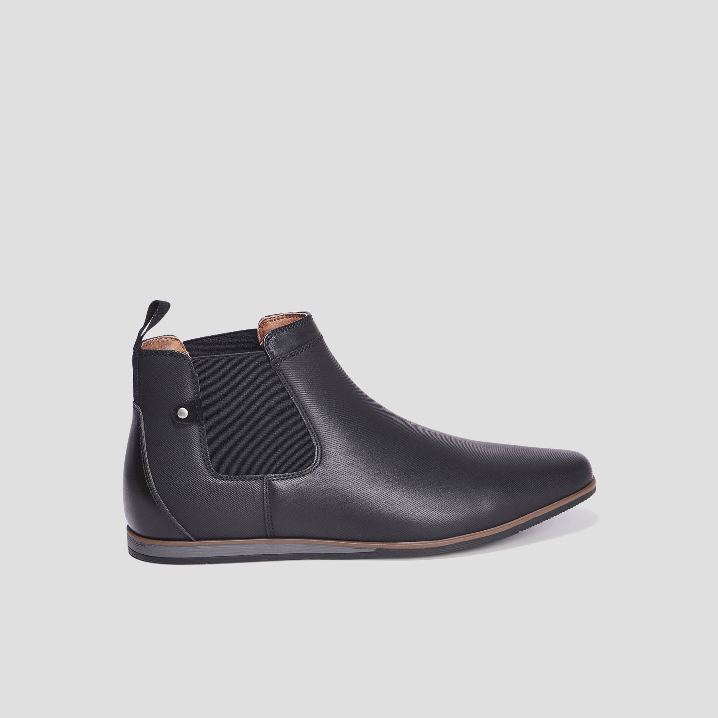 Bottines chelsea plates Baza noir homme | La Halle