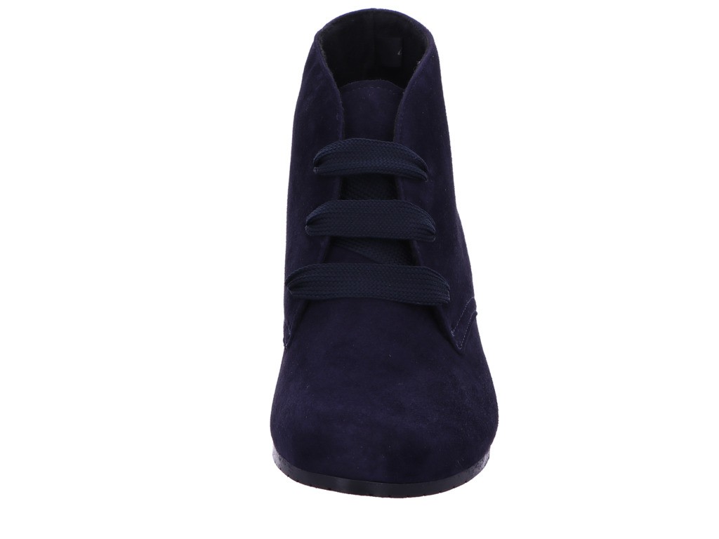 SEMLER Schnür-Stiefeletten blau SAMT-CHEVRO