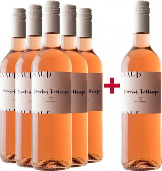 5+1 Paket Muskat-Trollinger Rosé trocken BIO - Weingut Knauß