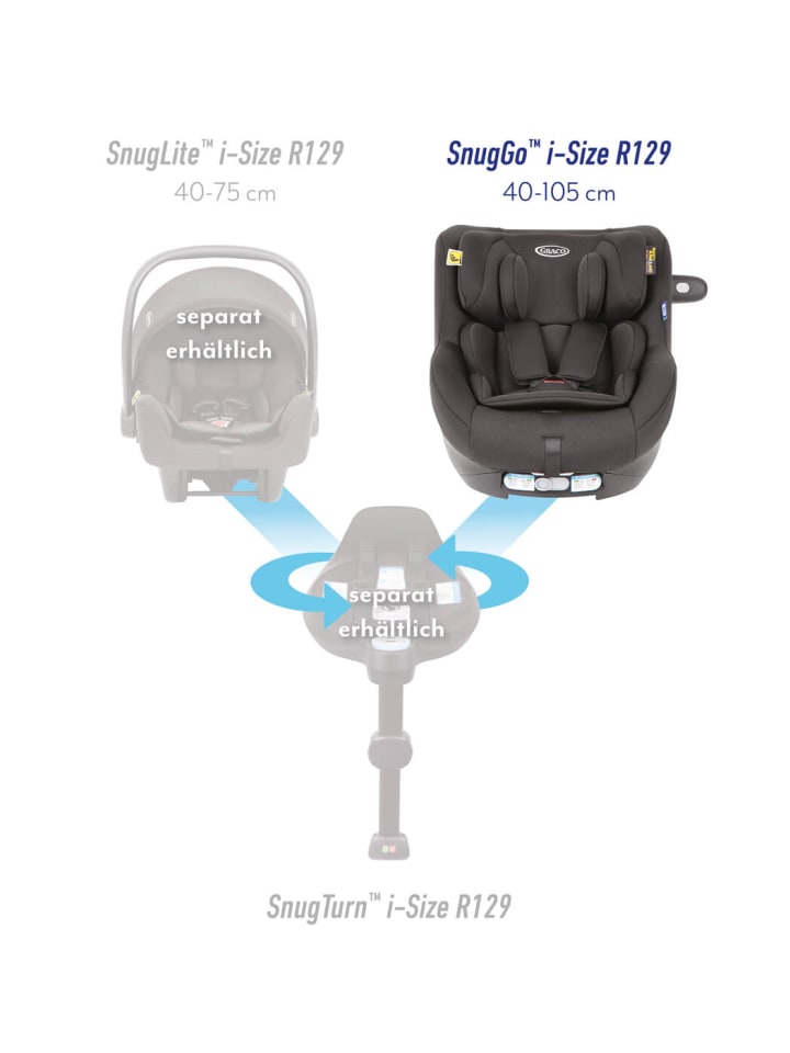 Graco Graco SnugGo™ i-Size R129 Reboard Kindersitz - Farbe: Midnight günstig kaufen onesize