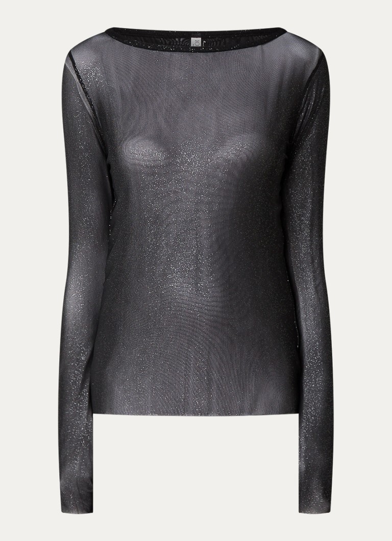 Top semitransparent din plasă cu lurex 10DAYS