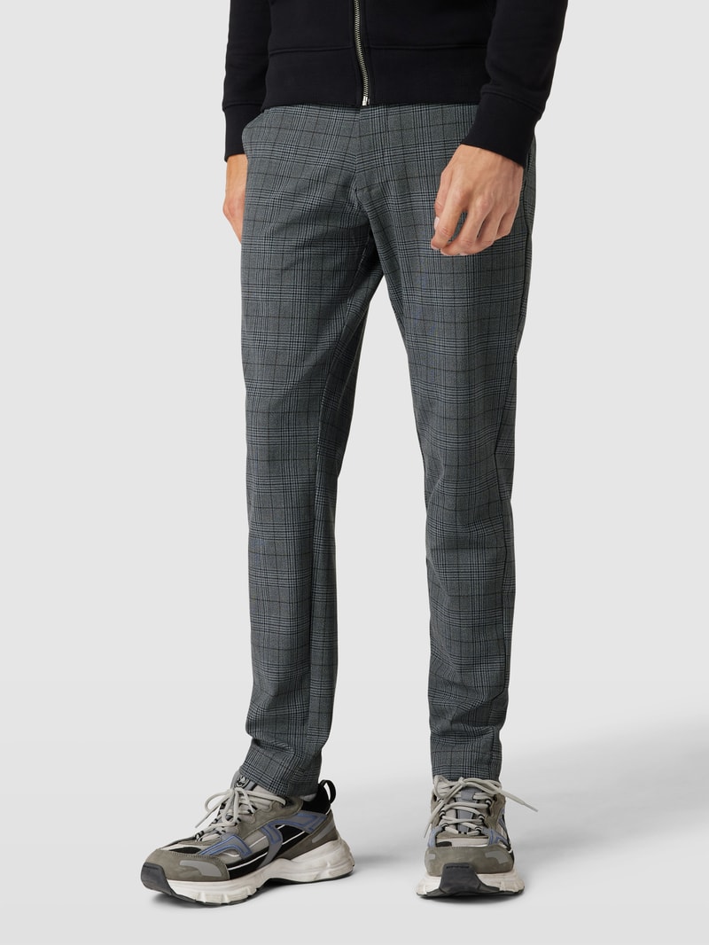 Slim Fit Anzughose in melierter Optik Modell 'MARCO' in anthrazit