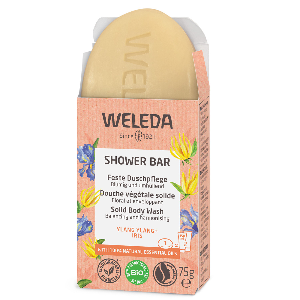 WELEDA Douche végétale solide YLANG YLANG + IRIS - 75 gr Hygiène