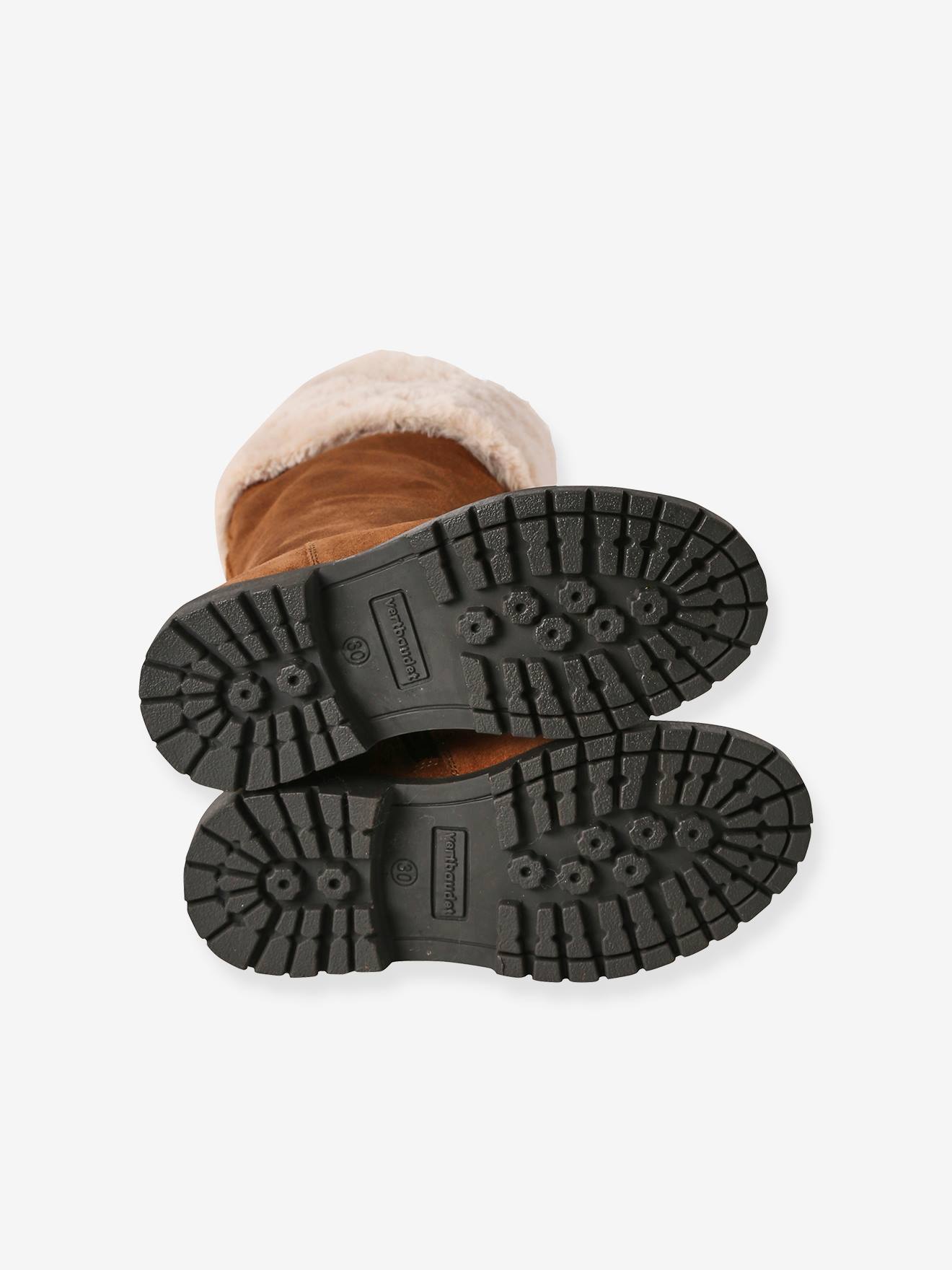 Vertbaudet Warme Mädchen Reiterstiefel mit Reißverschluss - braun
