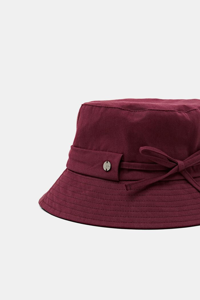 Bucket Hat aus Twill mit Bindeschleife