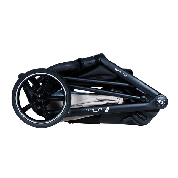 Nordbaby Active Lux Stroller Set Black Ink, Chrome Frame